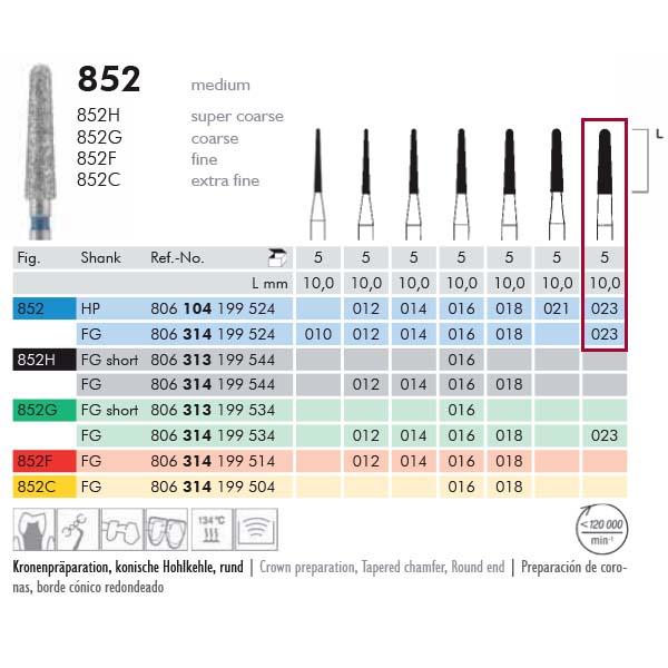 Meisinger diamant FG 852/023 5stk