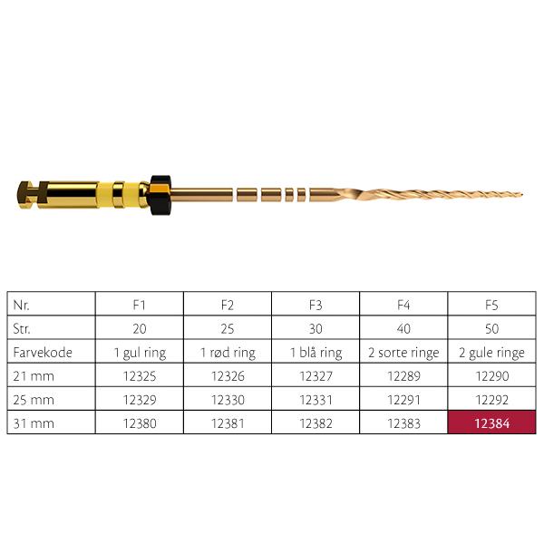 ProTaper Gold File F5 Gul 2/ringer 31mm 6stk