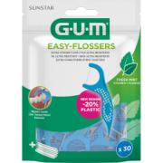 GUM Easy Flossers Tråd/Stikke 30stk+Etui