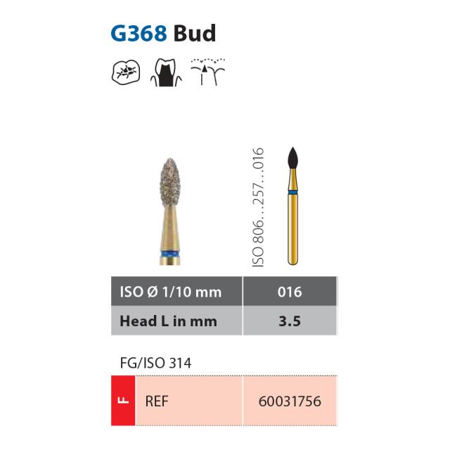 Diatech G368-016-3.5-F FG Rød 5stk