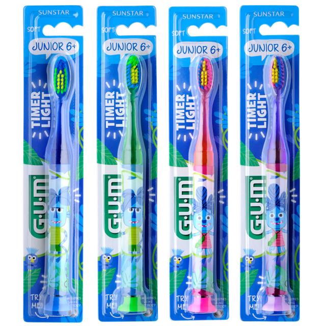 GUM Tannbørster 903 Junior Light-Up 12stk
