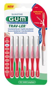 GUM Travler 1314 Rød Konisk 0,8mm 6stk