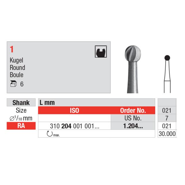 Stålbor Edenta VST 001/021 5stk