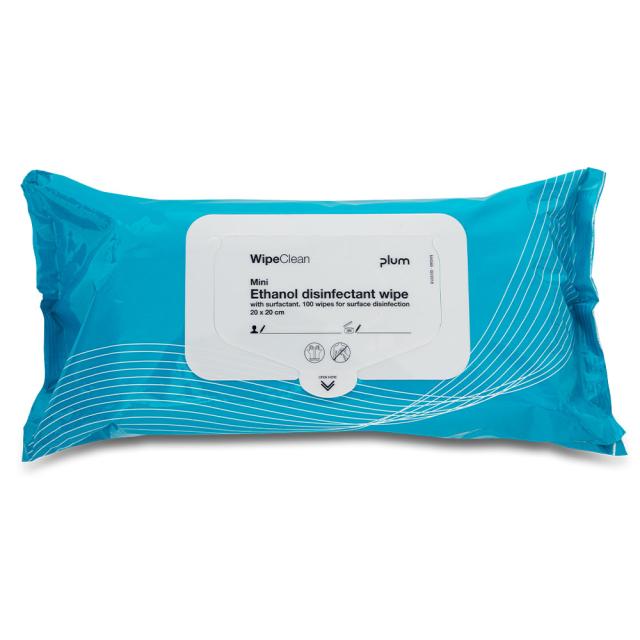WipeClean Ethanol Desinfeksjon m/tensid 100 stk