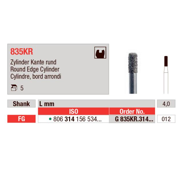 Edenta diamant FG G835KR/012 5stk