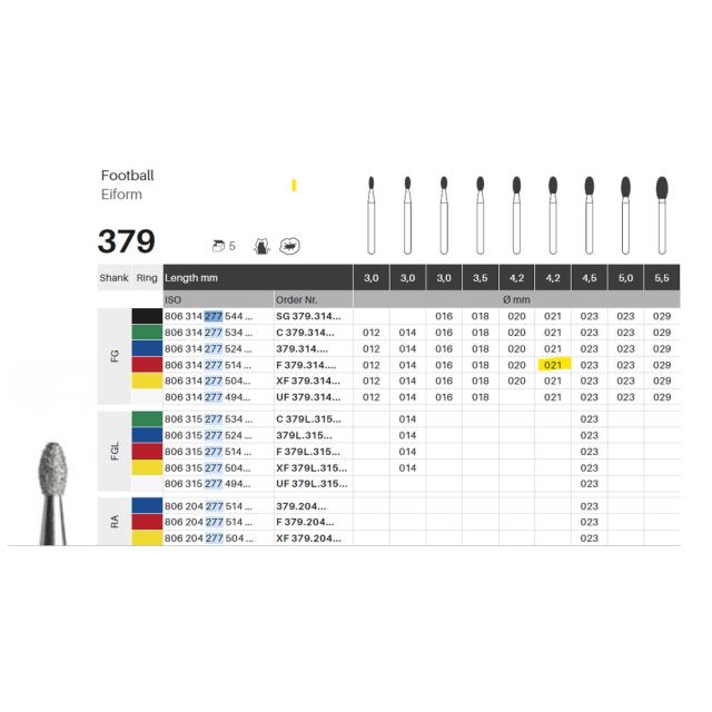 Edelingh diamant FG 277/021 F rød 5 stk