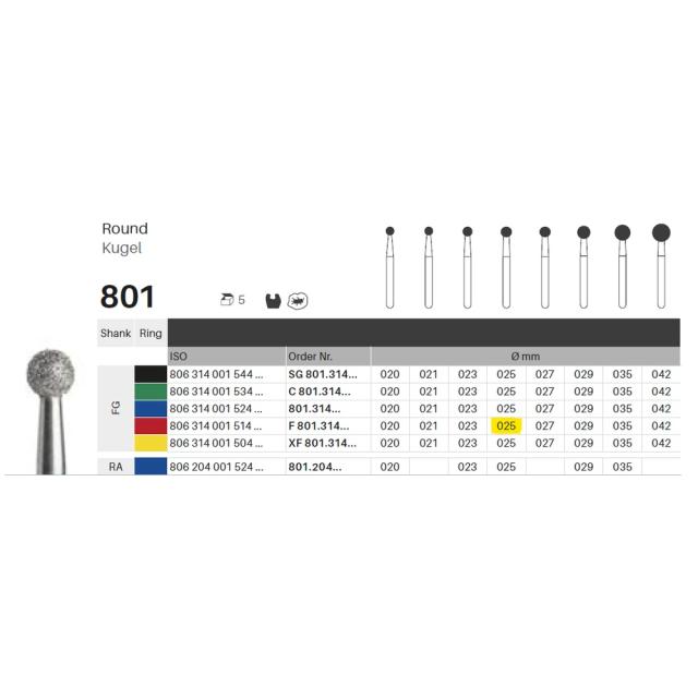 Edelingh FG 001/025 F rød 5stk