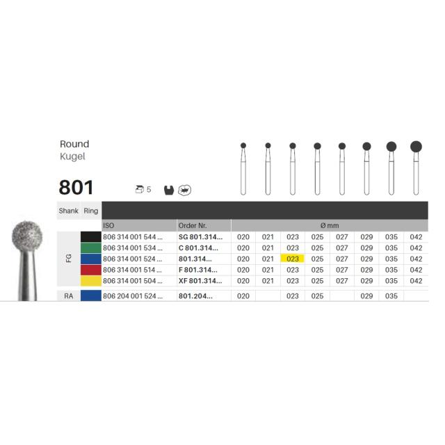 Edelingh FG 001/023 M blå 5stk