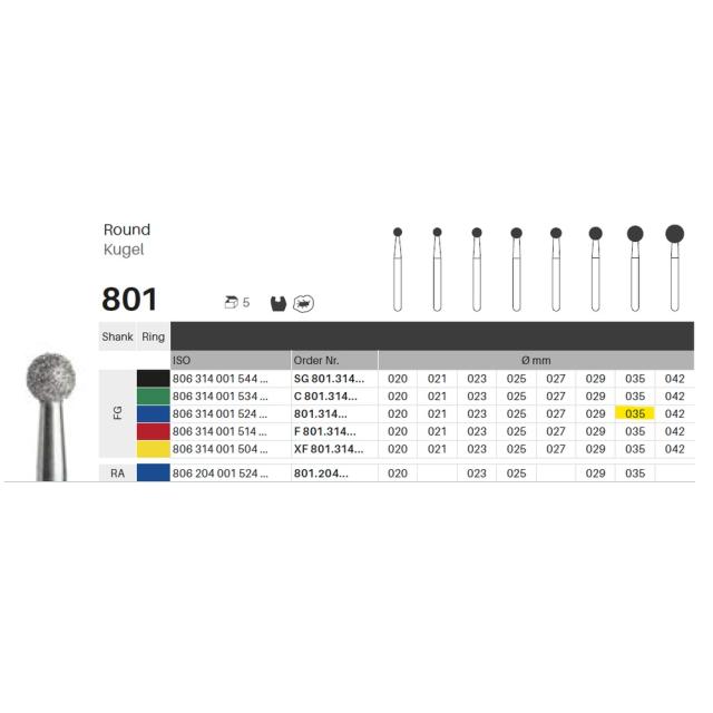 Edelingh FG 001/035 M blå 5stk