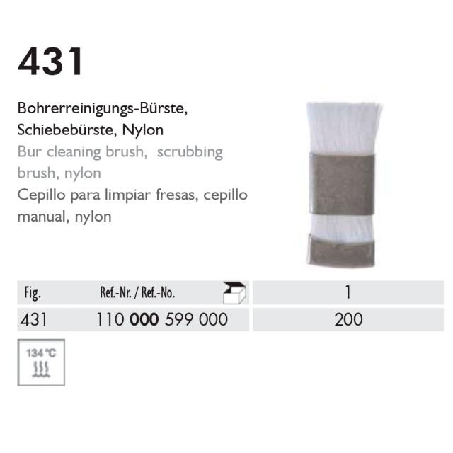 Borbørste Flat Nylon nr 431-200 smal