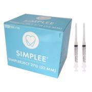 SIMPLEE 3ml Sprøyte m/kanyle 27G Sterile 100stk