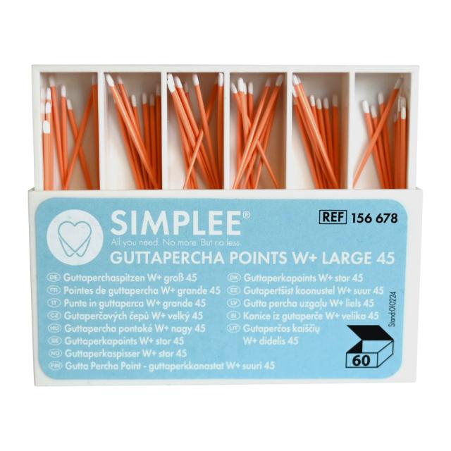 SIMPLEE W+Gold Gutta Percha Large Hvit 60stk