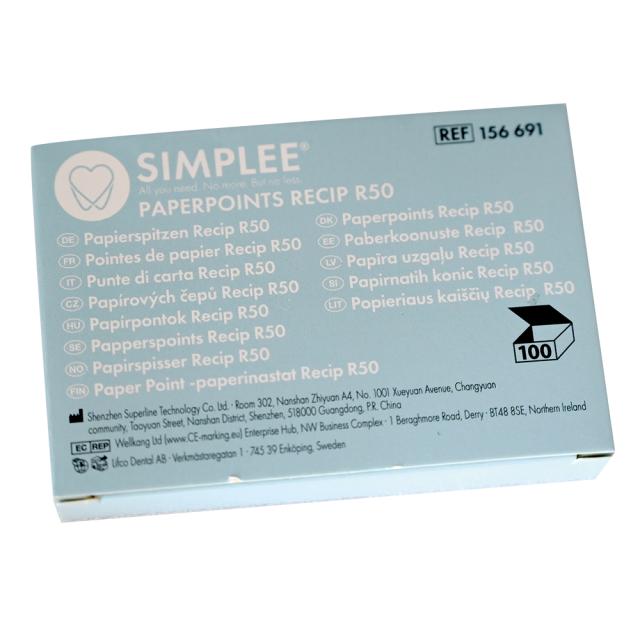 SIMPLEE Recipfile Paper Points R50 Gul 100stk 