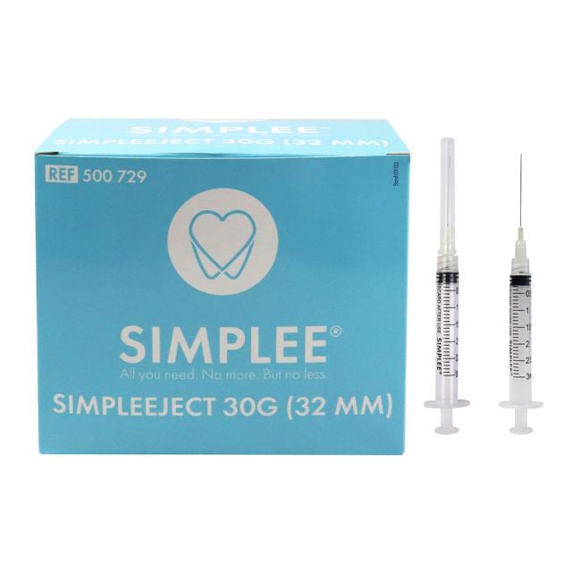SIMPLEE 3ml Sprøyte m/kanyle 30G Sterile 100stk
