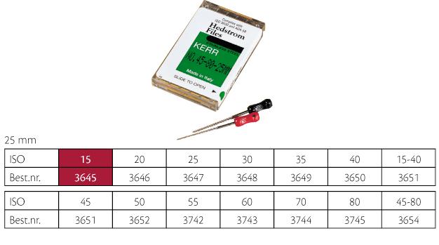 Kerr Hedstrøm Fil ISO 15 25mm