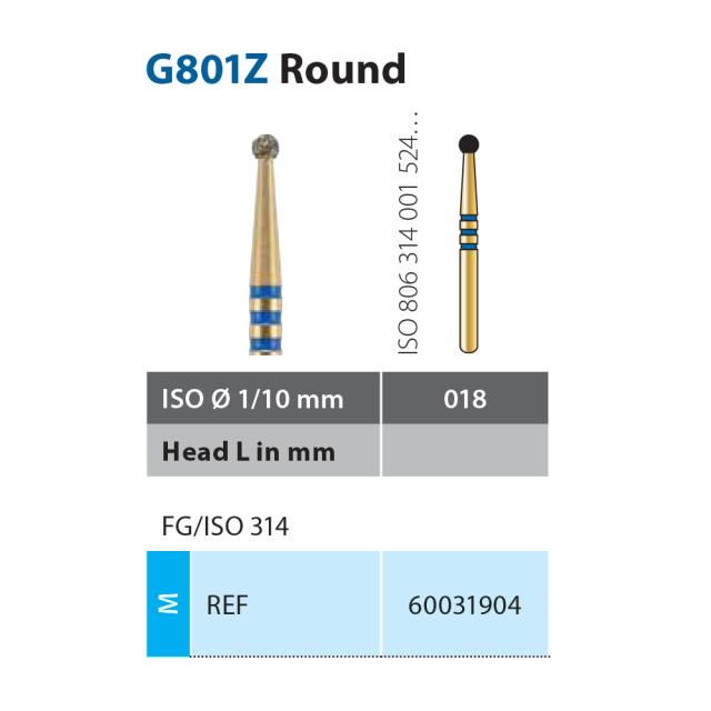 Diatech Z-Rex ZR801-018-M FG Blå 5stk