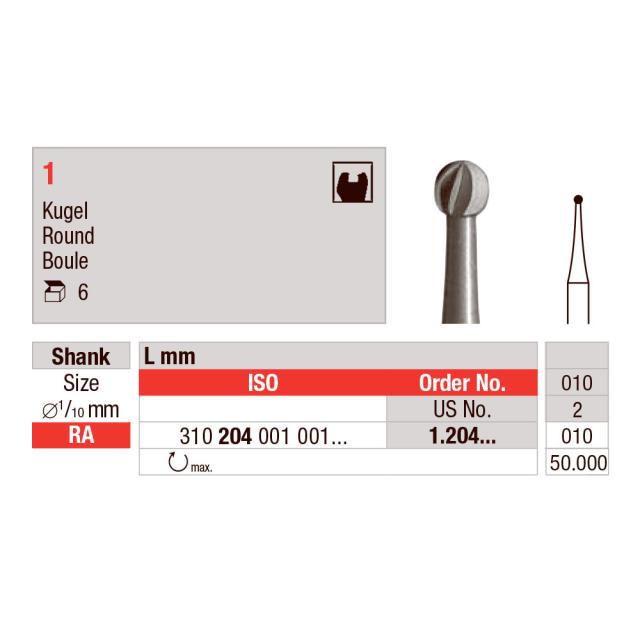 Stålbor Edenta VST 001/010 5stk