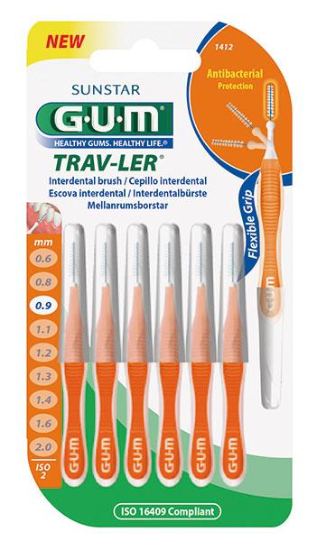 GUM Travler 1412 Oransje 0,9mm 6stk