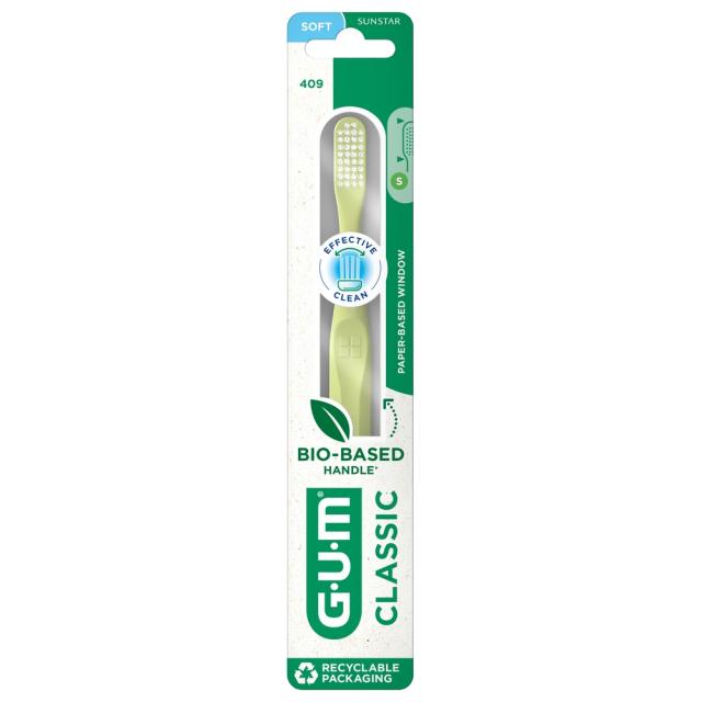 GUM Tannbørster 409 Classic Myk Voksen 12stk