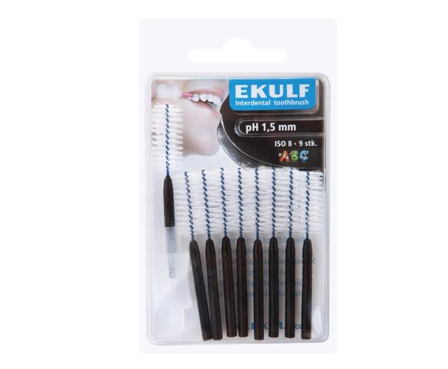 Ekulf pH interdentalbørster 1,5 mm sort