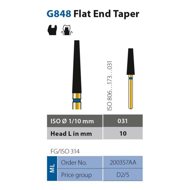 Diatech G848-031-10-M FG Blå 5stk