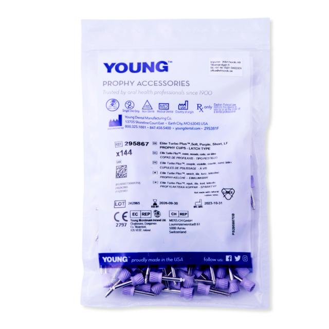 Young Elite m/mandrill Latexfri Lilla 144stk