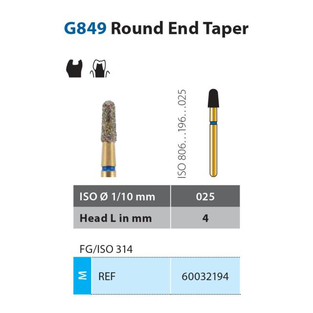 Diatech G849-025-4-M FG Blå 5stk
