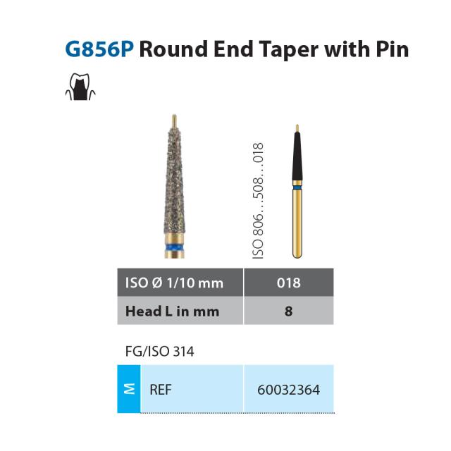 Diatech Guide Pin G856P-018-8-M FG Blå 5stk