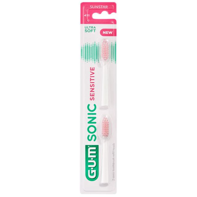 GUM Sonic Daily Sensitiv Børstehoder hvit 2stk