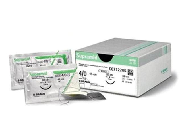 Supramid Black 4/0 DS19 45cm 36stk