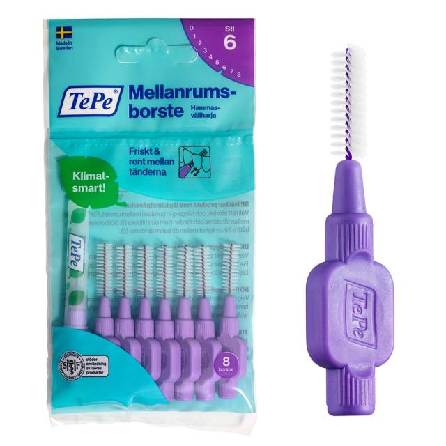 TePe I-Børster 6 Lilla 1,1mm 10x8stk