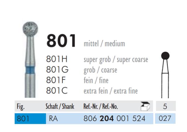 Meisinger diamant VST 801/027 Blå 5stk