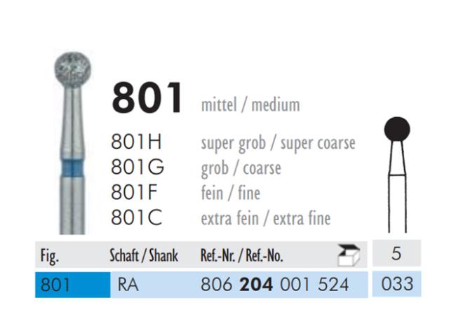 Meisinger diamant VST 801/033 Blå 5stk