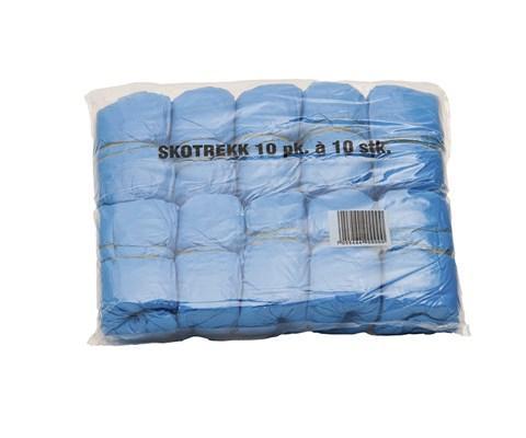 Skobeskyttere Blå plast Standard 100stk