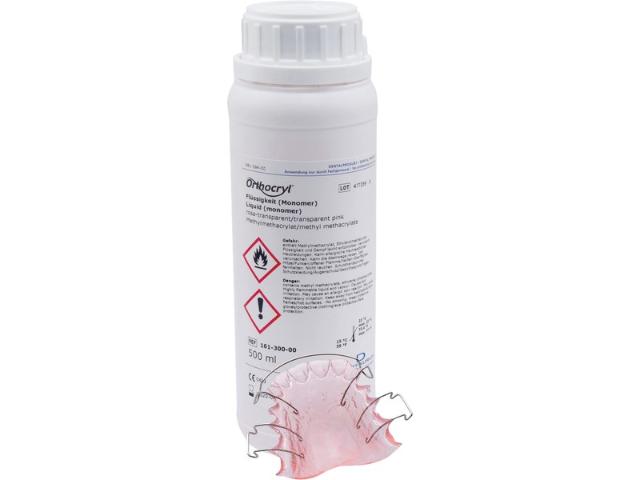 DE 161-300-00 ORTHOCRYL LIQUID KLAR PINK 0,5l