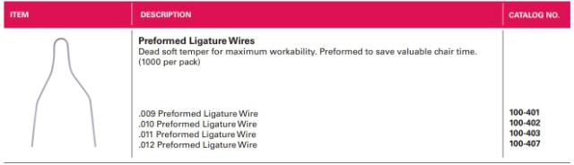 OO 100-407 PREFORMED LIGATUR WIRE  012 1000 STK