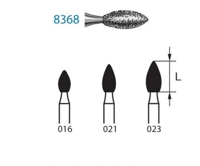 Komet Diamant RA 8368(257)/023 Rød 5stk