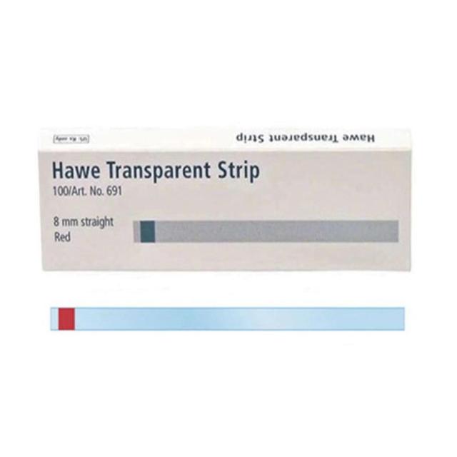 Hawe Transparent Strip 691 Rett 8mm 100stk