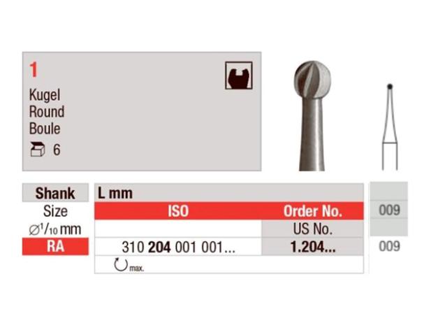 Stålbor Edenta VST 001/009 5stk