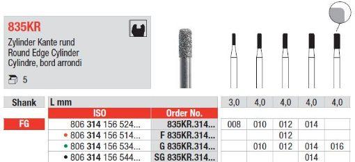 Edenta diamant FG G835KR/010 5stk