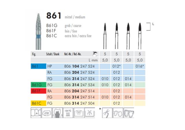 Pusssediamanter VST F861/012 Rød 5stk