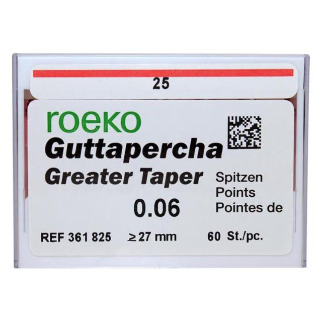 Greater Taper Gutta Percha Roeko .06/25 60stk